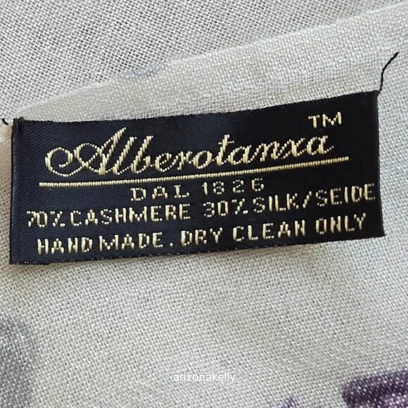 Cashmere & Silk Scarf- Shoes, Makeup, Watches, Glasses, Handbags Alberotanza - Picture 3 of 16